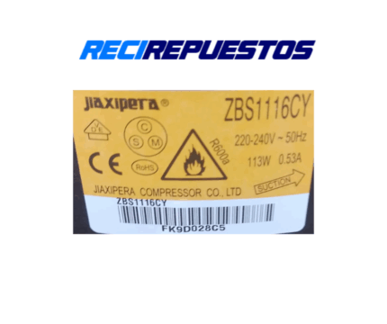 Compresor frigorífico Jiaxipera ZBS1116CY